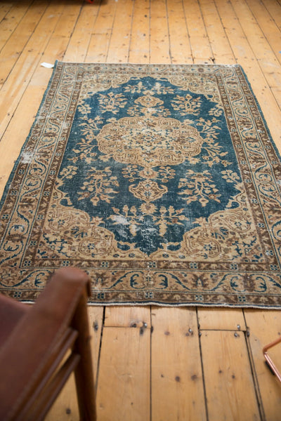 Vintage Distressed Oushak Rug