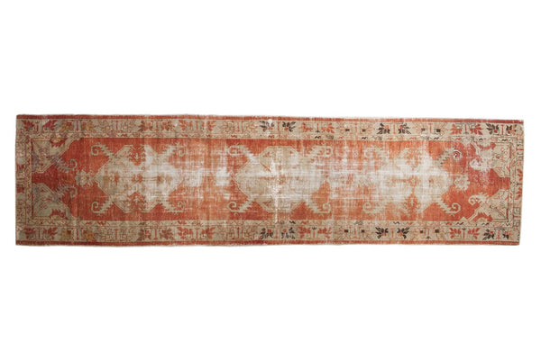 Vintage Distressed Oushak Rug Runner