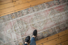 Vintage Distressed Oushak Rug Runner