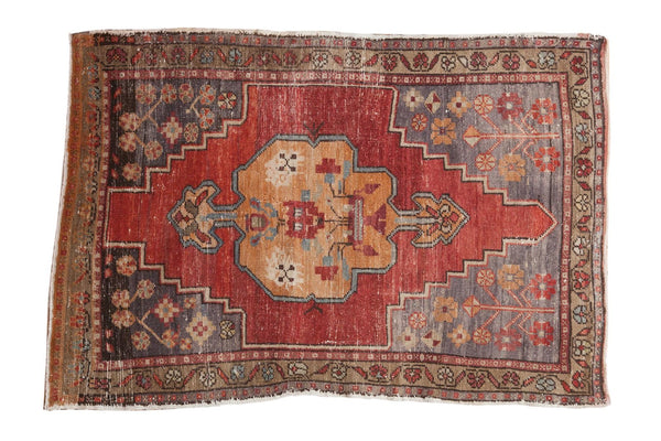 3'3" x 4'8" Vintage Distressed Oushak Rug / Item 5055 image 1