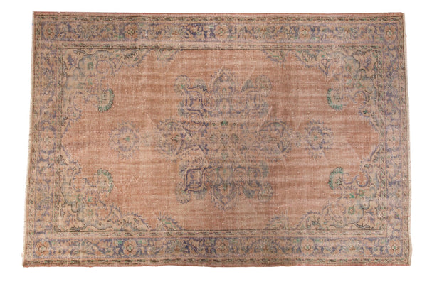Vintage Distressed Oushak Carpet
