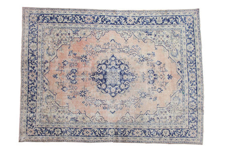 Vintage Distressed Oushak Carpet