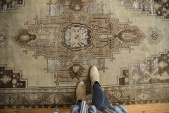 5x10 Vintage Distressed Oushak Rug Runner // ONH Item 5062 Image 1