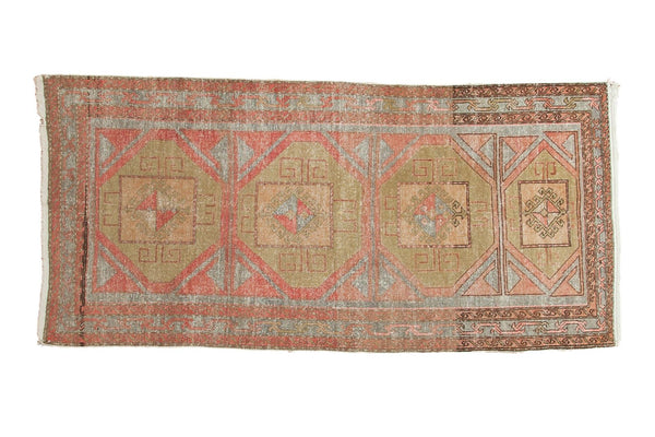 3.5x8 Vintage Distressed Oushak Rug Runner // ONH Item 5063