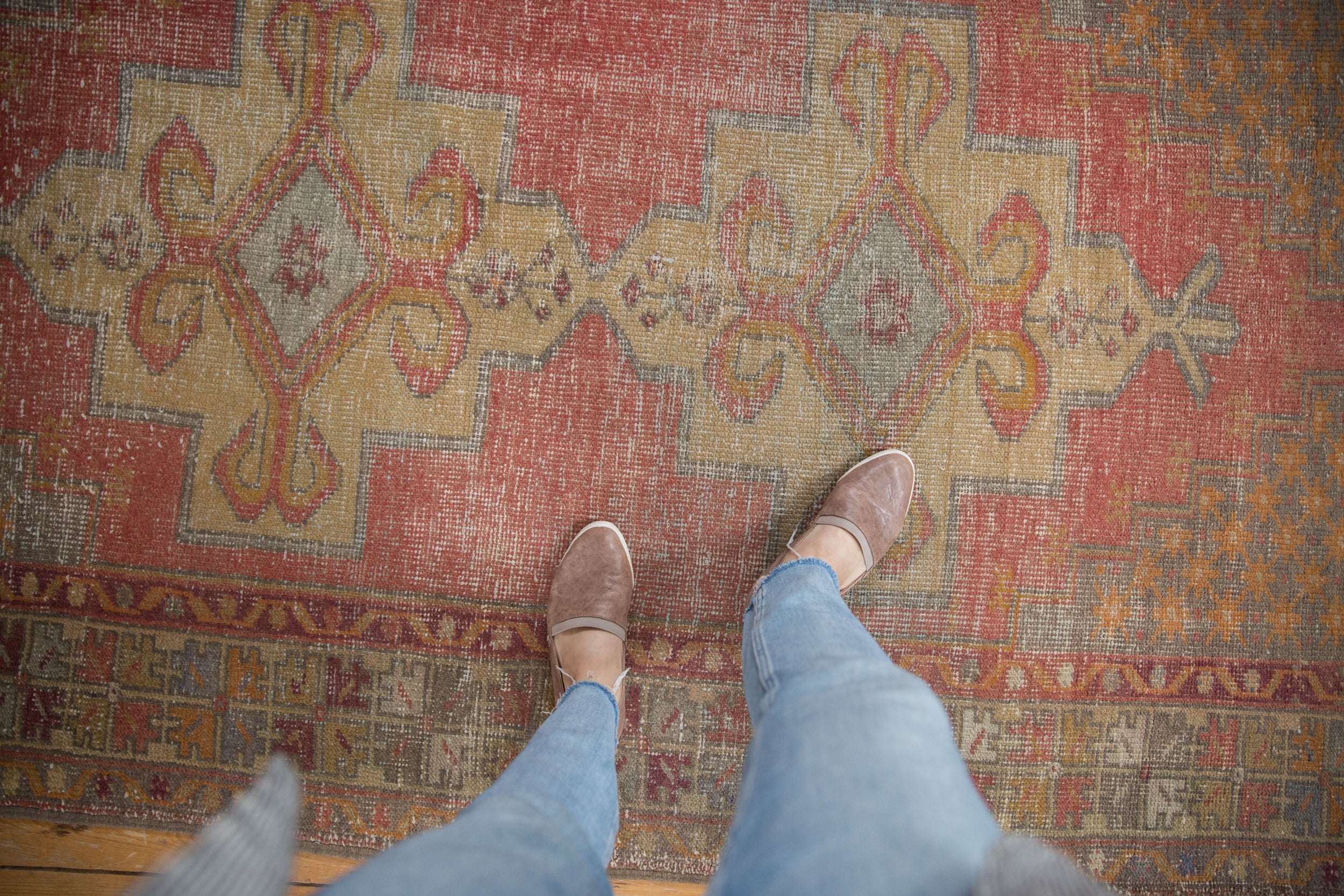 4.5x8.5 Vintage Distressed Oushak Rug // ONH Item 5064 Image 1