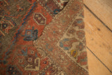 Hard tatter and hand-knotted foundation of an antique Northwest Persian rug.