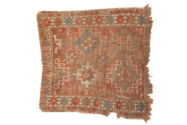 2'11" x 2'11" Antique Caucasian Fragment Square Rug / Item 5072 image 1