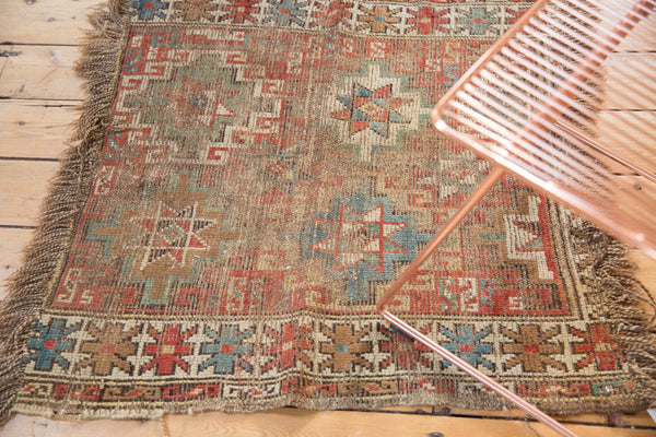  Antique Caucasian Fragment Square Rug / Item 5072 image 3