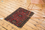 Hard tatter to ends and light tatter to sides on antique Lilihan rug.