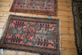 Antique Persian Lilihan rug corner: meandering vine border, blush field wear.