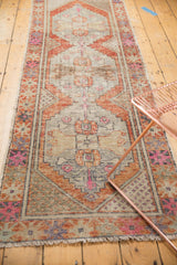 Vintage Distressed Oushak Rug Runner