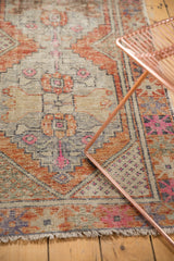 Vintage Distressed Oushak Rug Runner