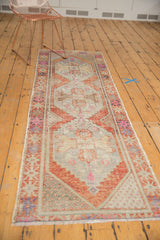 Vintage Distressed Oushak Rug Runner