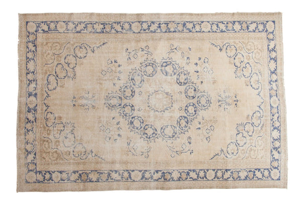 6'5" x 9'6" Vintage Distressed Oushak Carpet / Item 5095 image 1