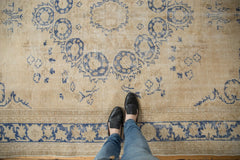  Vintage Distressed Oushak Carpet / Item 5095 image 2