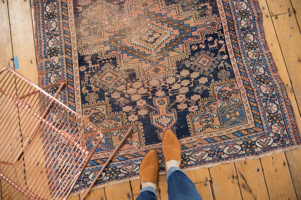 Antique Afshar Square Rug