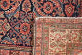 Fine hand-knotted construction of an antique Persian Malayer, showing both the pile and foundation.