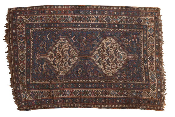3.5x5.5 Vintage Qashqai Rug // ONH Item 5111
