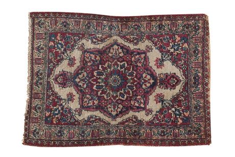 2x2.5 Antique Kermanshah Square Rug Mat // ONH Item 5112