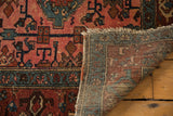Hand-knotted Lilihan rug foundation, showing tattered fringe, low pile, and white knots.