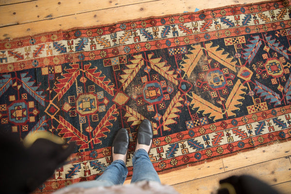 3x10.5 Antique Northwest Persian Rug Runner // ONH Item 5117 Image 1