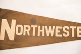 Vintage brown felt pennant featuring 