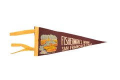 Fisherman's Wharf San Francisco, Calif. Vintage Felt Flag
