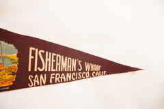 Fisherman's Wharf San Francisco, Calif. Vintage Felt Flag