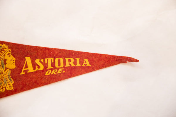 Astoria, Ore. Vintage Felt Flag