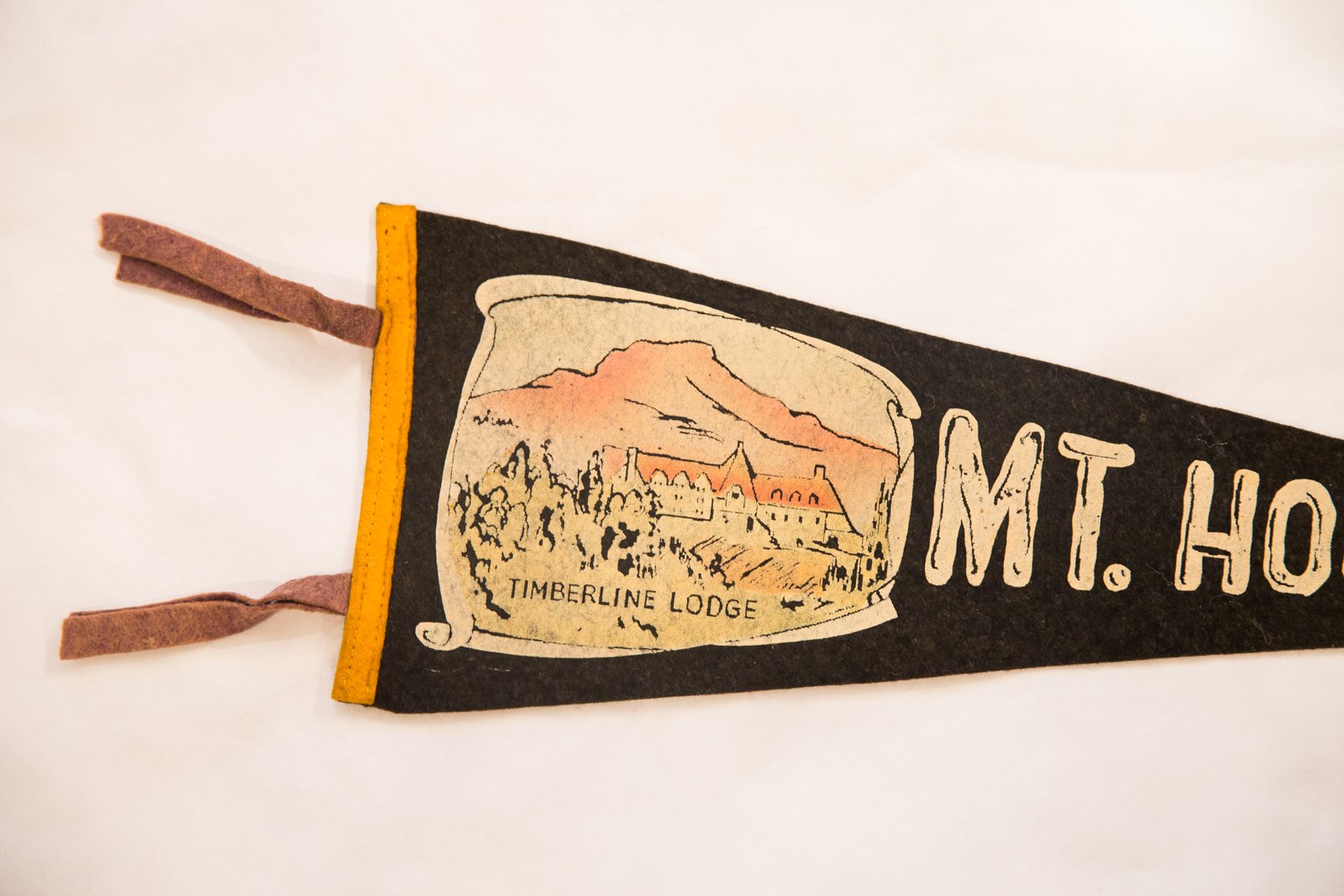 Mt. Hood, Ore. Vintage Felt Flag