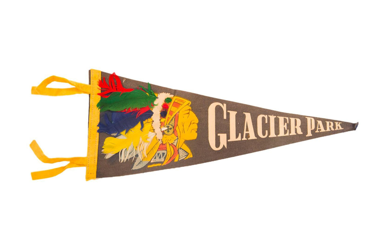 Glacier Park Vintage Felt Flag