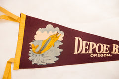 Depoe Bay Oregon Vintage Felt Flag