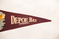 Depoe Bay Oregon Vintage Felt Flag