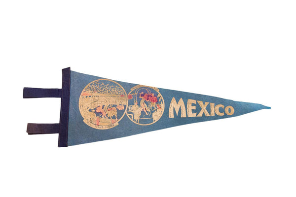 Mexico Vintage Felt Flag