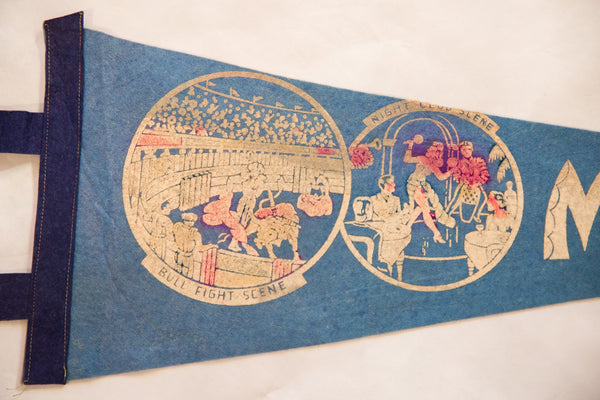 Mexico Vintage Felt Flag