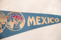 Mexico Vintage Felt Flag