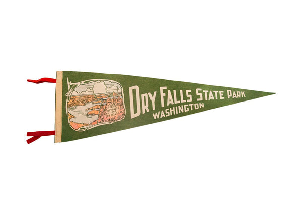 Dry Falls State Park Washington Vintage Felt Flag
