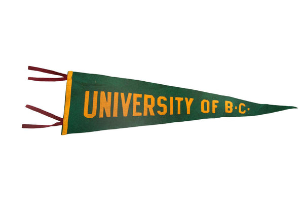 University of B.C. Vintage Felt Flag