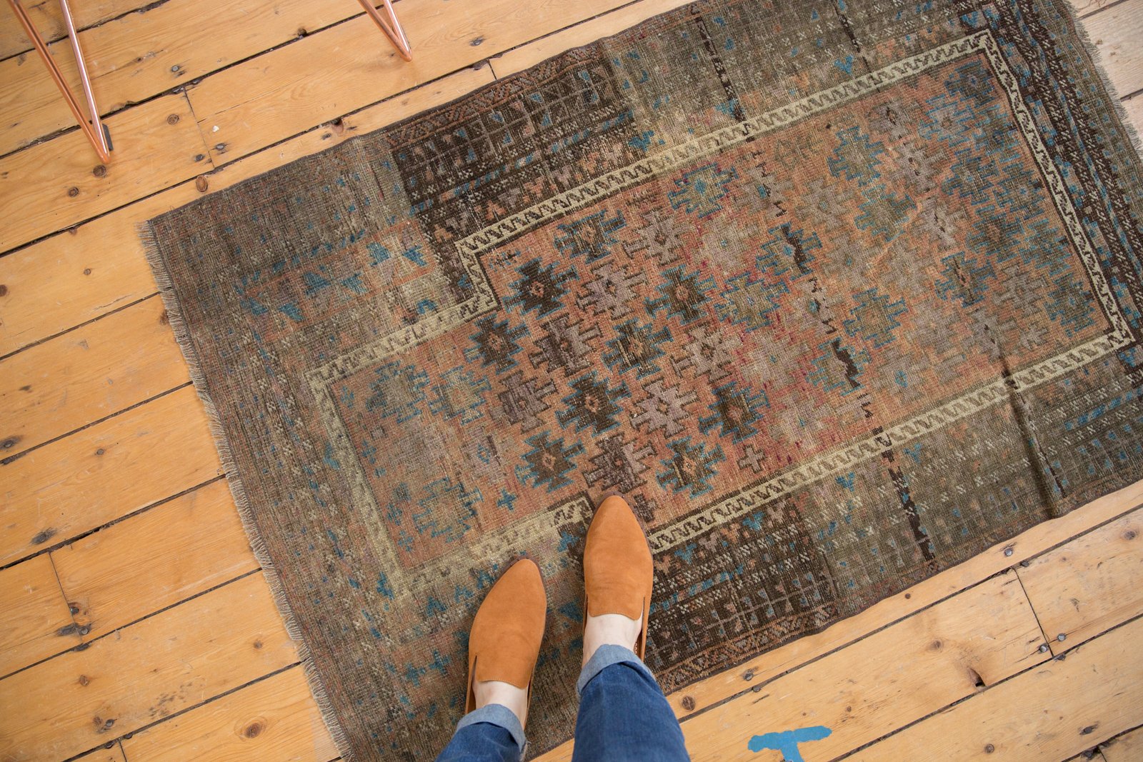 3x4.5 Vintage Distressed Belouch Rug // ONH Item 5169 Image 1