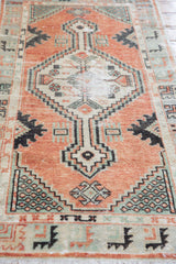 Vintage Distressed Oushak Rug Runner