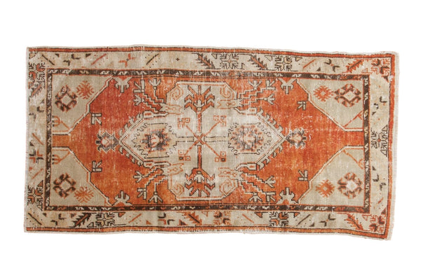 2'6" x 4'10" Vintage Distressed Oushak Rug Runner / Item 5182 image 1