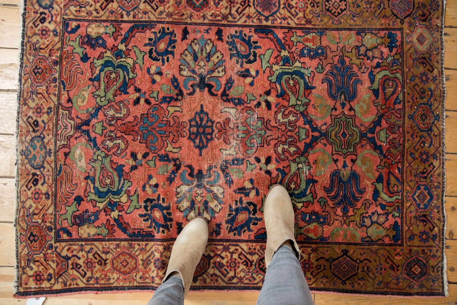 3.5x4.5 Vintage Fine Malayer Square Rug // ONH Item 5200 Image 1