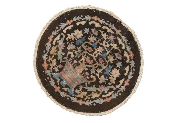 Vintage Art Deco Round Rug Mat