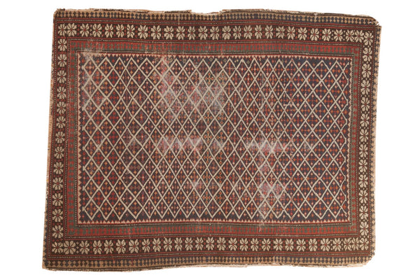 3x4 Antique Shirvan Square Rug // ONH Item 5208