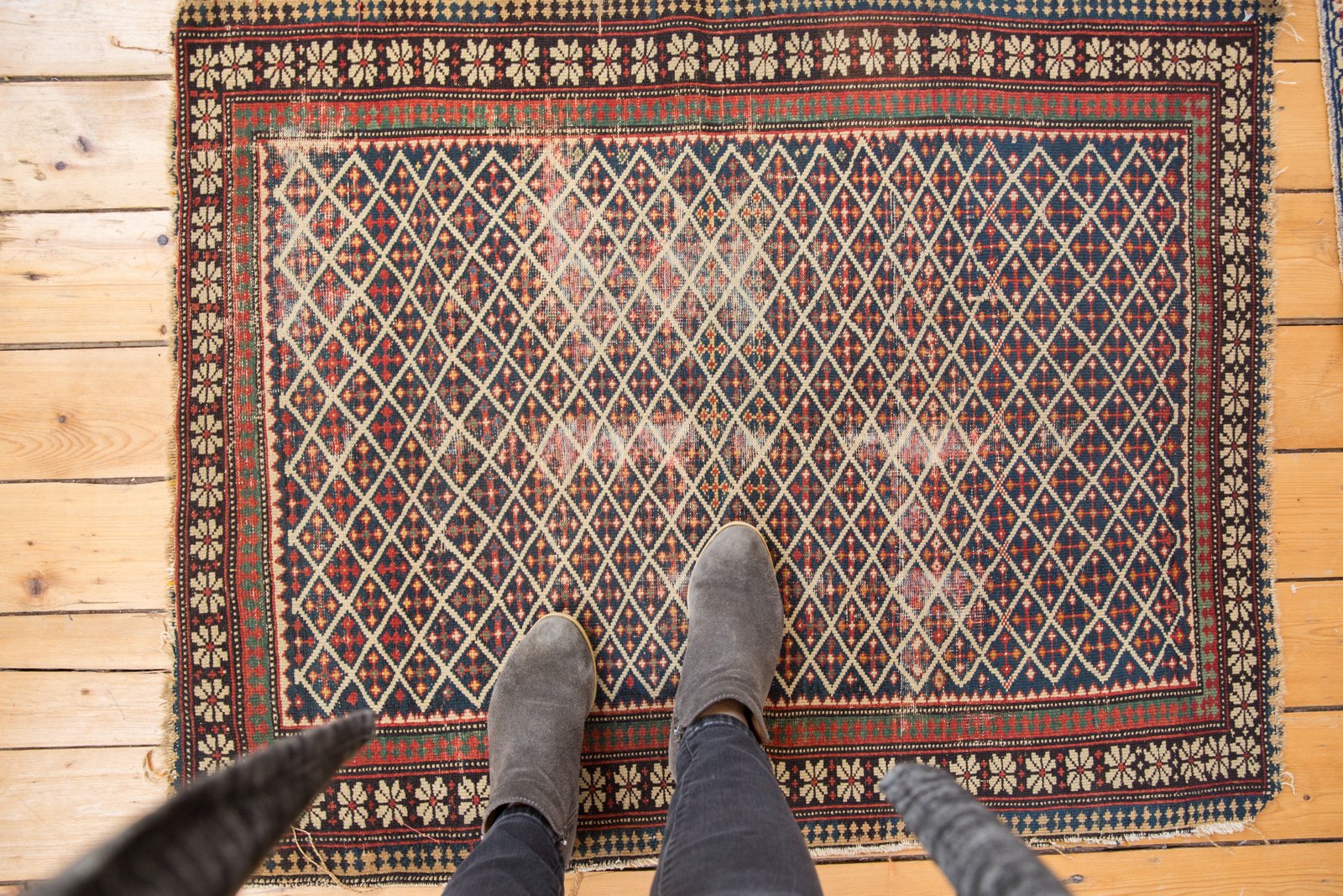 3x4 Antique Shirvan Square Rug // ONH Item 5208 Image 1