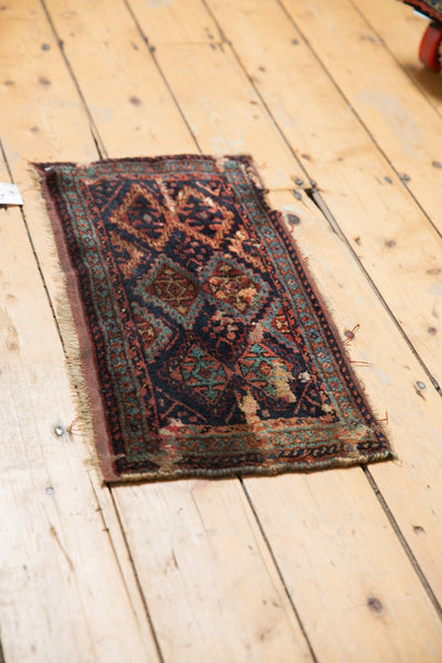 Antique Kurdish Fragment Rug Mat