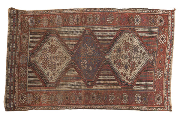 4x6.5 Antique Qashqai Rug // ONH Item 5235