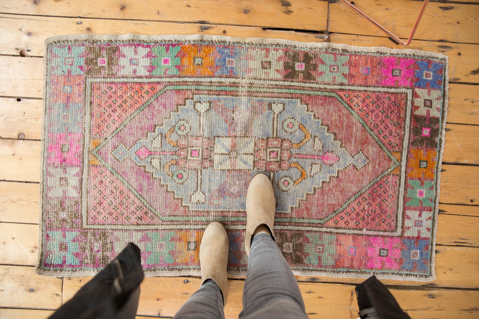 2.5x4.5 Vintage Distressed Oushak Rug // ONH Item 5241 Image 1