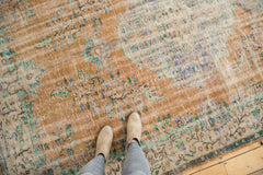  Vintage Distressed Oushak Carpet / Item 5242 image 2