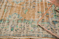  Vintage Distressed Oushak Carpet / Item 5242 image 4